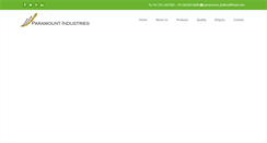 Desktop Screenshot of paramountindustriesindia.com